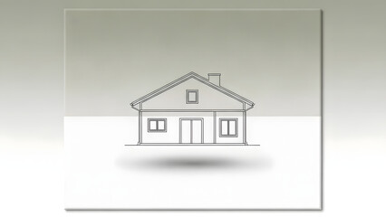 Simple house outline drawing