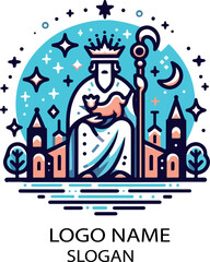 Epiphany logo  icon vector white background .