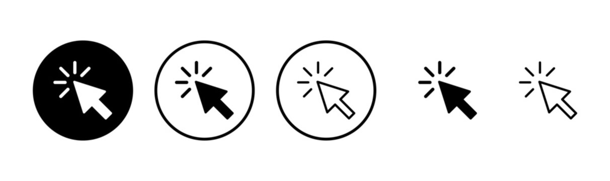 Click icon logo design. pointer arrow sign and symbol. cursor icon