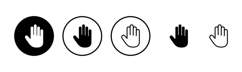Hand icon logo design. hand sign and symbol. palm