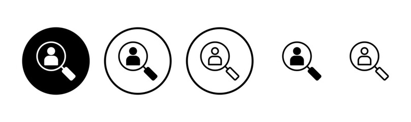 Hiring icon logo design. Search job vacancy sign and symbol. Human resources concept. Recruitment