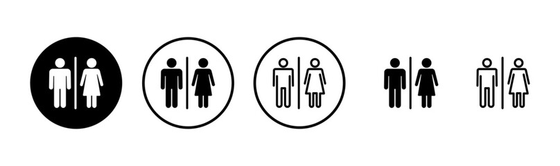 Toilet icon logo design. Girls and boys restrooms sign and symbol. bathroom sign. wc, lavatory