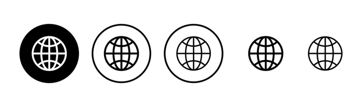 Web icon logo design. go to web sign and symbol. web click icon. Global search icon