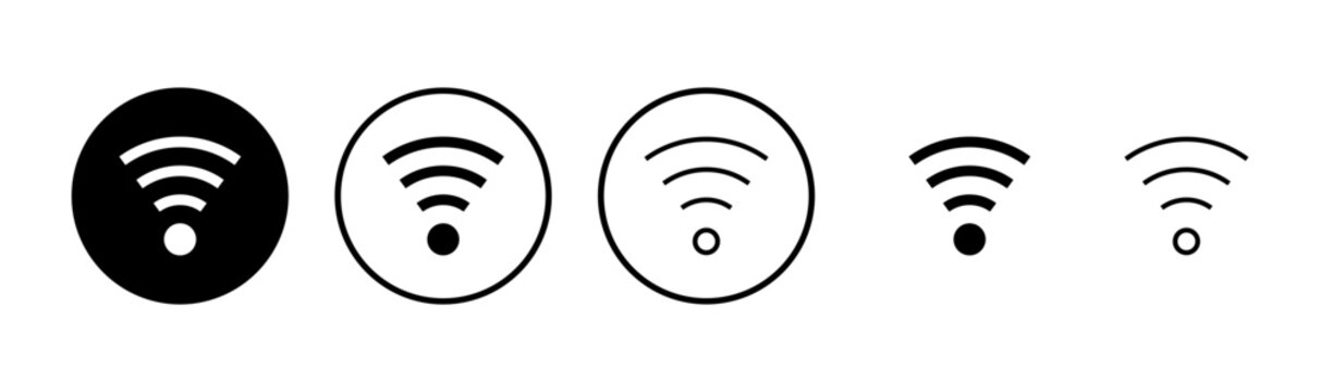 Wifi icon logo design. signal sign and symbol. Wireless  icon
