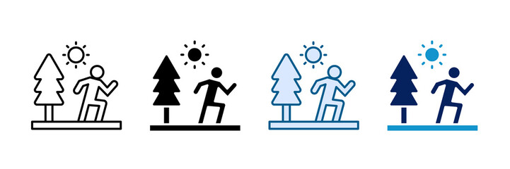 Nature Walk Icon Set Multiple Style Collection