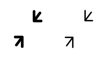 Fototapeta premium Fullscreen Icon symbol for apps and websites. Expand to full screen sign and symbol. Arrows symbol