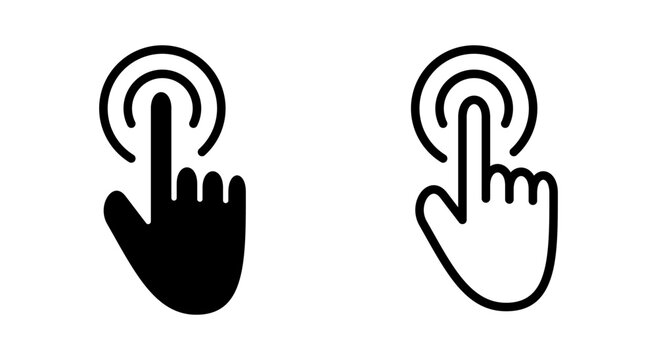 Hand cursor icon symbol for apps and websites. cursor sign and symbol. hand cursor icon clik