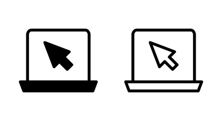 Laptop icon symbol for apps and websites. computer sign and symbol