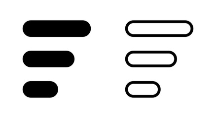 Obraz premium Menu icon symbol for apps and websites. web menu sign and symbol. hamburger menu symbol