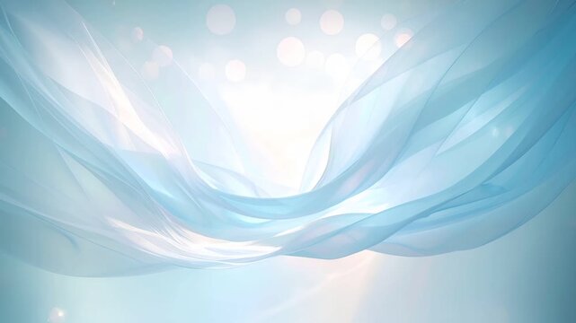 ペールブルーとパールカラーのライトリークが、なめらかに流れる抽象背景映像です。
空気を含んだような軽やかな発光とクリーンな色調が、透明感のある印象を与えます。