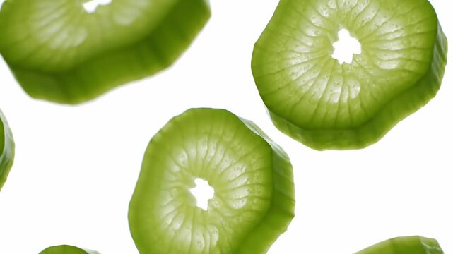 Rotating Celery Slices Minimal Cinematic Animation