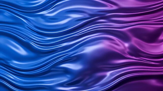 Abstract Blue and Purple Wavy Fabric Background.