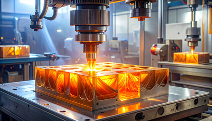 Industrial Glass Casting Process