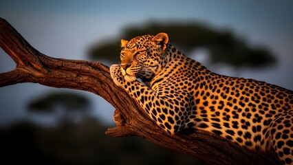 leopard in the tree