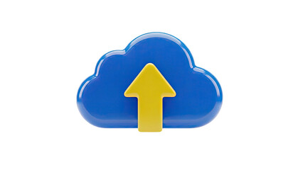 3D Cloud Upload Icon