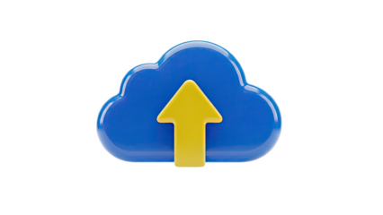 3D Cloud Upload Icon