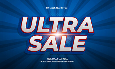 Ultra sale editable sale text effect for black friday, year end sale