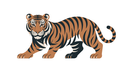 Obraz premium A majestic tiger in a powerful pose.