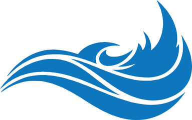 Obraz premium A minimalist gray vector of a sweeping ocean wave with subtle shading. Its clean, aerodynamic curves convey fluid motion and elegance, perfect for modern logo or graphic design.