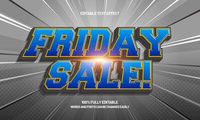 Friday sale editable sale text effect for black friday, year end sale