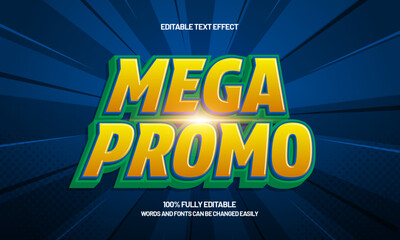 mega promo editable sale text effect for black friday, year end sale
