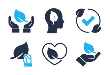Environmental Care and Green Lifestyle icon set. Solid glyph series icons