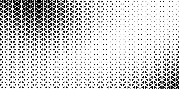 Halftone triangles pattern. Abstract geometric gradient background. Vector illustration, EPS 10.