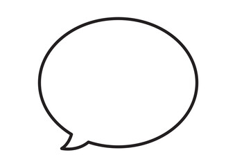 シンプルな丸型のふきだし