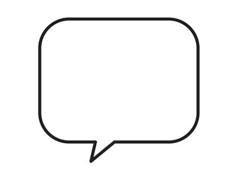 Fototapeta premium シンプルな角丸のふきだし