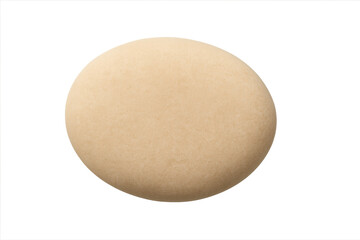 Smooth oval calming pebble creating a balanced zen concept