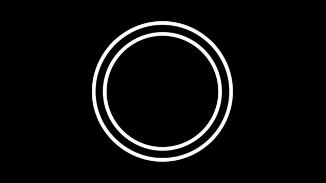 Close-up of a dark blue book cover featuring a simple white double circle emblem