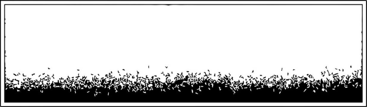 Horizontal black and white stippled gradient banner background with dotted texture