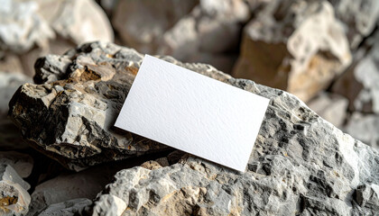 Business Card Mockup on Natural Stone