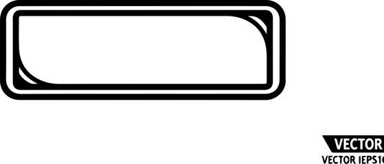 Stylized Rounded Rectangular Frame with Internal Line Detail © TOP-EDGE DESIGNS
