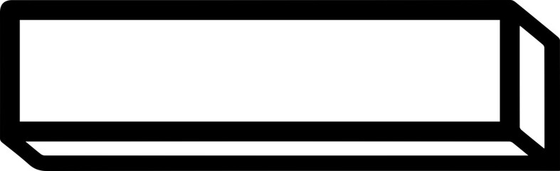 Obraz premium 3D Isometric Rectangular Box or Bar Element in Black and White