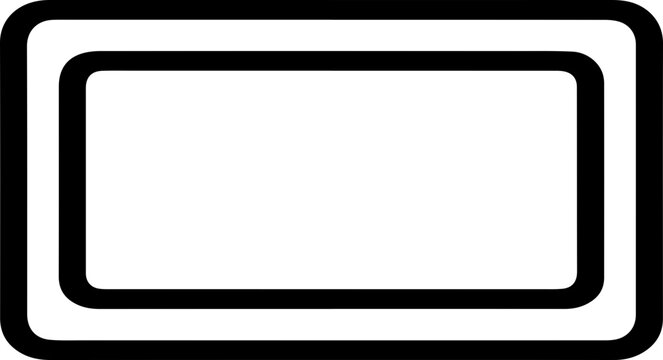 Clean Double Border Rounded Rectangle Frame for UI and Web Design