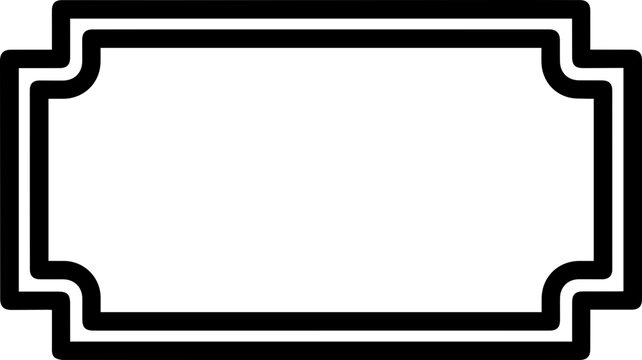 Decorative Plaque Style Frame with Notched Corners for Labels and Signs