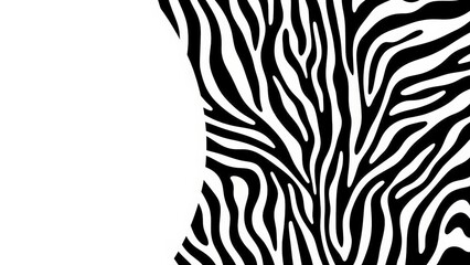 Zebra Print Background with White Space for Text.