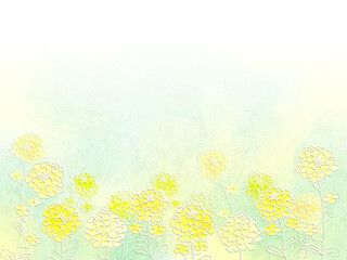 菜の花の背景イラスト
