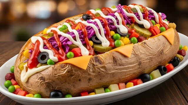 Turkish Kumpir Stuffed Baked Potato Fast Food