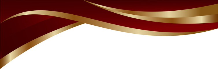 Elegant Burgundy and Gold Ribbon Banner