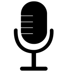 microphone icon on white background