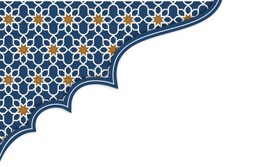Islamic Geometric Pattern with Arabesque Border