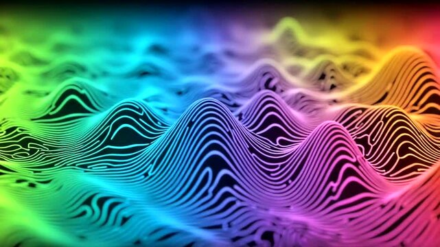 Colorful abstract wave patterns with vibrant gradients