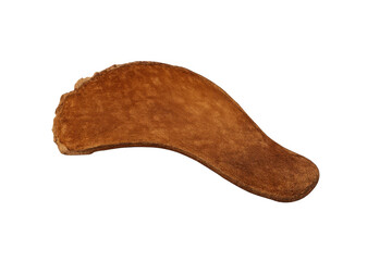 Brown leather insole providing orthopedic arch support
