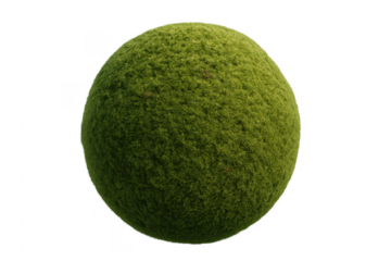 Green grass sphere representing ecology and natural environment
