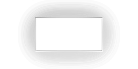 Minimalist white rectangular box with soft shadow and glowing oval background.