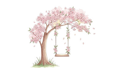 Obraz premium tree with pink flowers