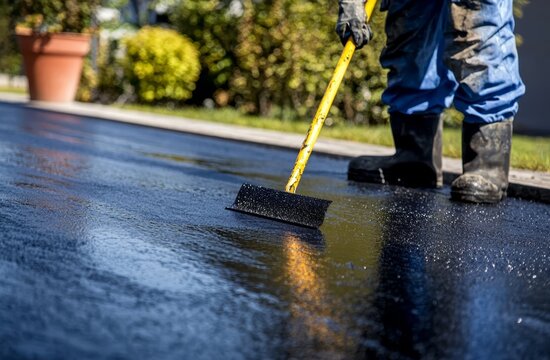 Essential maintenance for home improvement: driveway sealing.