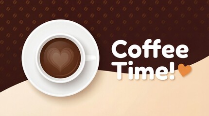 Coffee cup design with text